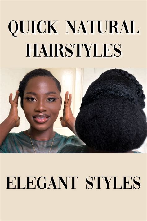 Quick Glam 4C Natural Hairstyle | Elegant enough for Everyday - Under ...