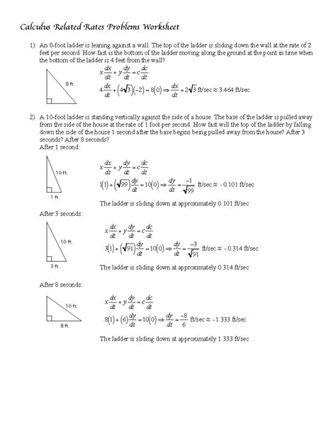 Image result for Related Rates Sample Problems