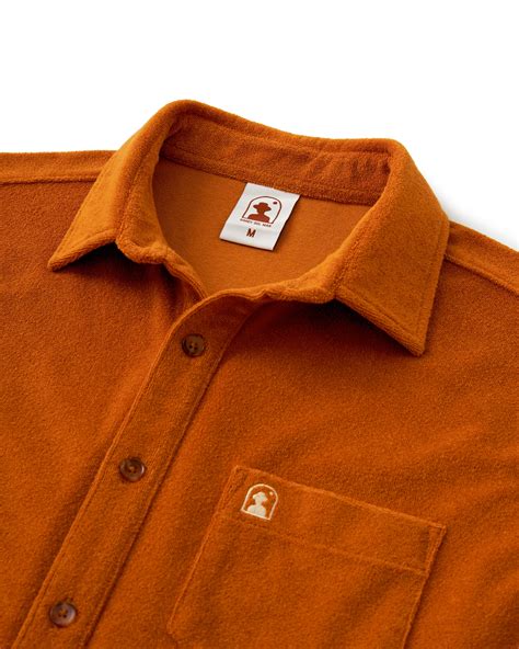 The Tropez Terry Cloth Shirt - Burnt Sienna – Dandy Del Mar