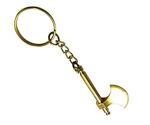 Solidindia Craft Golden Brass ABS Key Chain Halberd Axe Shape Keyring ...