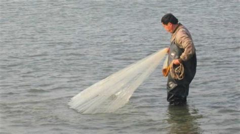 農村捕魚高手：男子站在水庫下游撒網，收穫真大！ - 每日頭條
