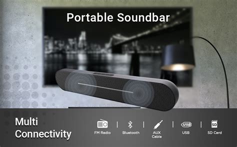 IKALL 20W Bluetooth Soundbar Speaker with Bluetooth, Aux, USB Port ...