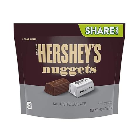 HERSHEY's Nuggets Milk Chocolate Packet, 218 Grams, Brown & Red ...