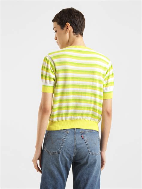 Women's Striped Round Neck Sweater – Levis India Store