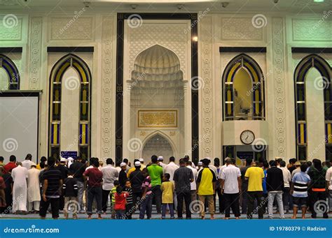 Muslim Prays for Maghrib (dawn) Prayers in Mosque Editorial Stock Image ...