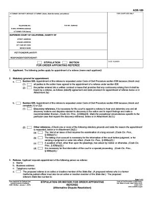 2007-2026 Form CA ADR-109 - Blank Fillable Template | Fill Out, Print ...