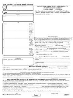 DISTRICT COURT OF MARYLAND FOR - mdcourts.gov / district-court-of ...