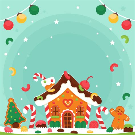 Cute Colorful Gingerbread House Background 13156072 Vector Art at Vecteezy