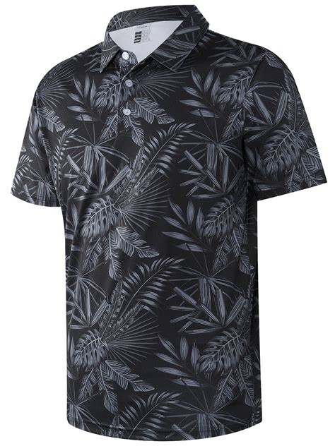 APTRO Mens Golf Shirt Short Sleeve Polo Shirt Dry Fit Printed ...