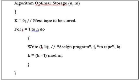 Image result for Algorithm for Optimal Storage On Tape