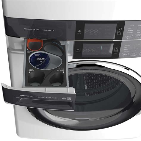 Electrolux 27 in. 4.5 cu. ft. Gas Front Load Laundry Center with LuxCare Dry, Optic Whites Cycle ... - P Cycle Sensor