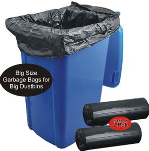IMPRINT Big Size Garbage Bags 30x25 Inch 15 Pcs Of Each Pack of 2 Rolls ...