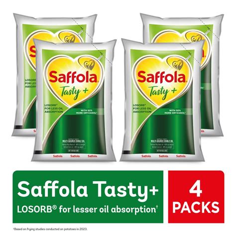 Buy Saffola Tasty + Refined Cooking oil | Multi-Source Edible Rice bran ...