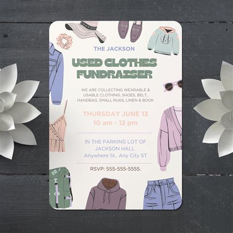 Used Clothes Fundraiser Flyer Template | Clothing Drive Flyer ...