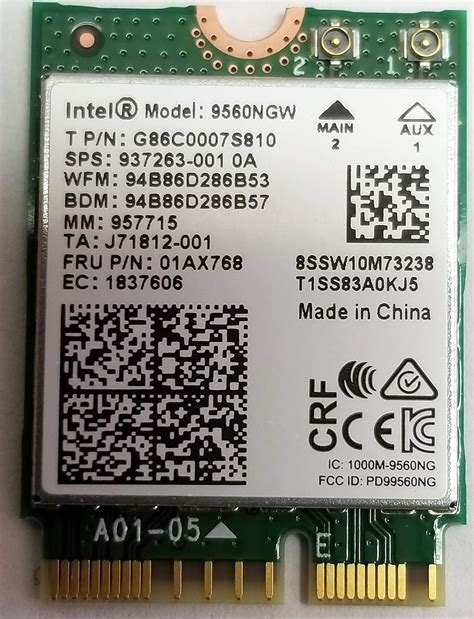 Intel Dual Band Wireless-AC 8265 NGFF 867Mbps WiFi + Bluetooth4.2 802 ...