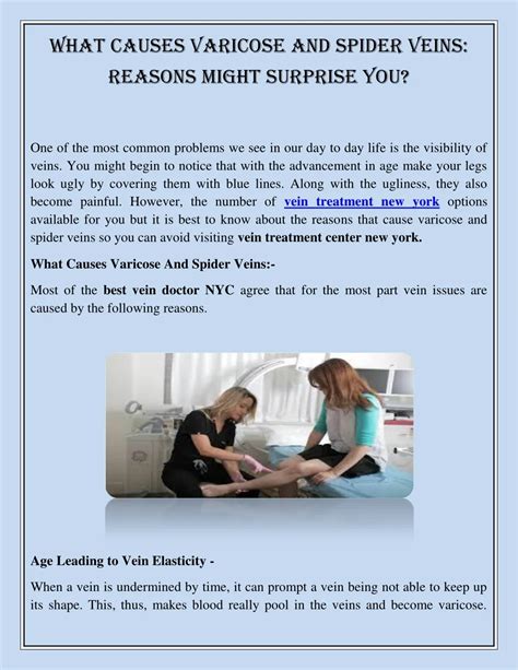 PPT - What Causes Varicose And Spider Veins: Reasons Might Surprise You? PowerPoint Presentation ...
