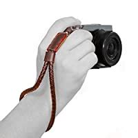 Buy MegaGear Leather Woven Wrist Strap - Comfort Padding, Enhanced Hand ...