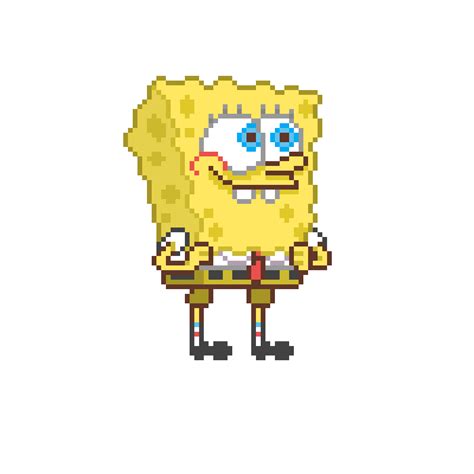 Transparent Pixel Spongebob
