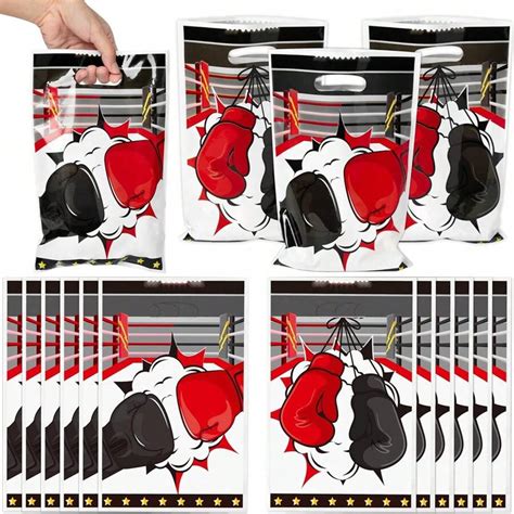 10pcs/30pcs/50pcs Boxing Party Gift Bags, Toy, Snack, Candy Bags, Gift ...