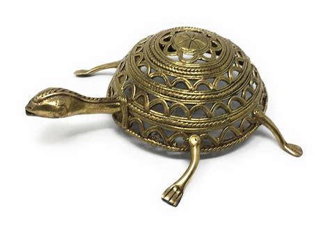 Buy The India Craft House Dhokra Craft Curio - Tortoise, Dull Brass ...