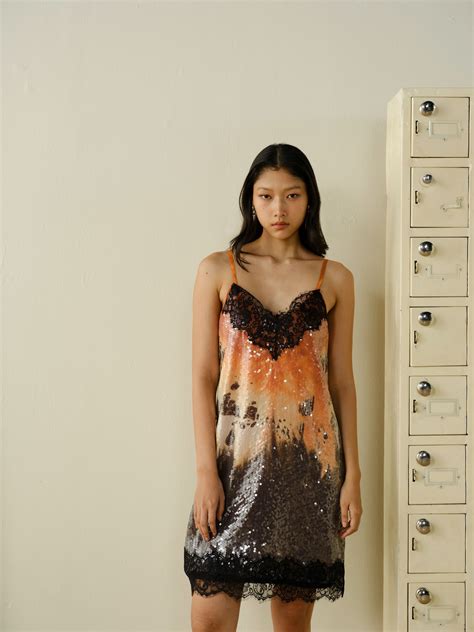 PRINTED SEQUIN SHEETED SLIP DRESS – Mellowdrama