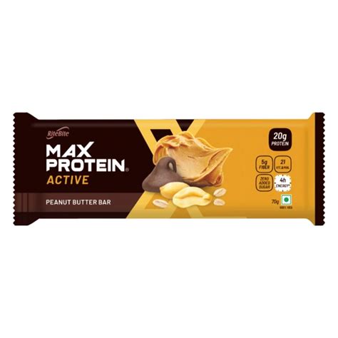 Buy Ritebite Max Protein Peanut Butter Bar, 70 gm | 19 Minutes Delivery ...