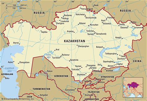 Kazakhstan Location Map – Carte Kazakhstan Pays – JUFVG