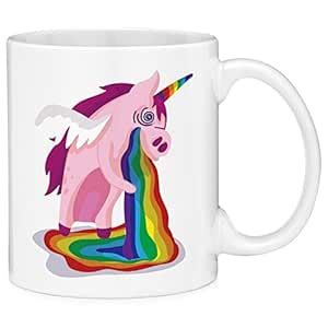 Buy Mugvana Throwing up Vomiting Rainbows Unicorn Funny Gift Coffee Mug ...