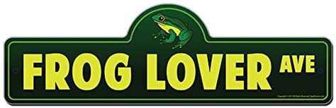 SignMission Frog Lover Street Sign | Indoor/Outdoor | Funny Home Décor ...