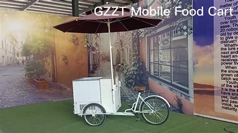 3 Wheel Electric Tricycle Ice Cream Bike Street Mobile Ice Cream Cart ...