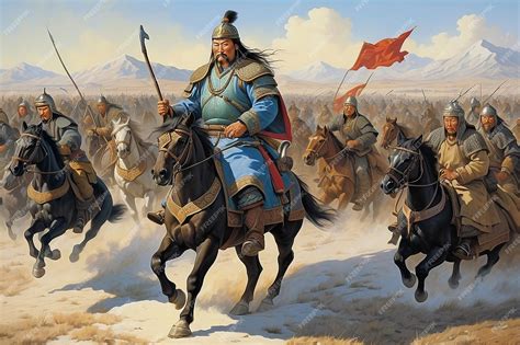Genghis Khan First Warrior of the Mongol Empire | Premium AI-generated ...