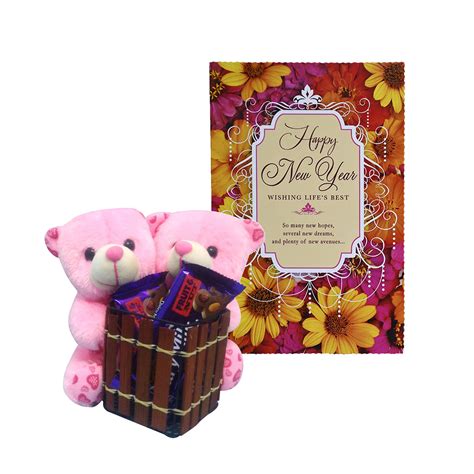 Buy Decorative Soft Toy Teddy Pen Stand With New Year Card | Up to 35% Off