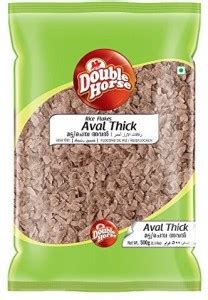 Double Horse Aval Thick 500g| Matta/Chemba Aval| Rice Flakes Brown Poha ...