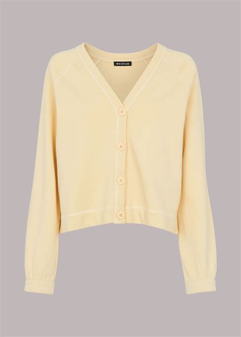 Pale Yellow Sweat Cardigan | WHISTLES