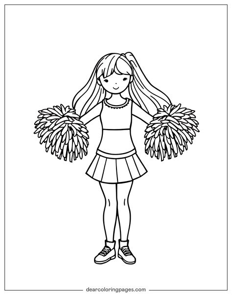 Cheerleading Coloring Sheets 26 New Cheerleader Coloring Pages (100%