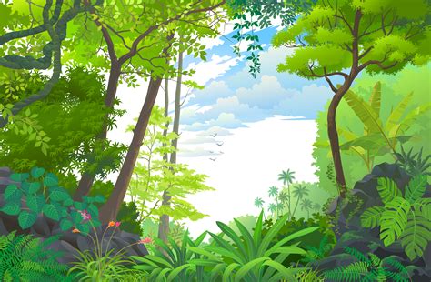 Download Tropical Euclidean Vector Jungle Rainforest Landscape ...