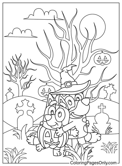 20+ Bluey Halloween Coloring Pages - Free Printable PDF & Online Coloring