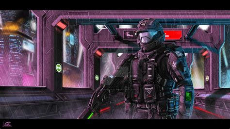 Halo 3 Odst Concept Art Wallpaper Pin By Jason On Halo | Cortana Halo,