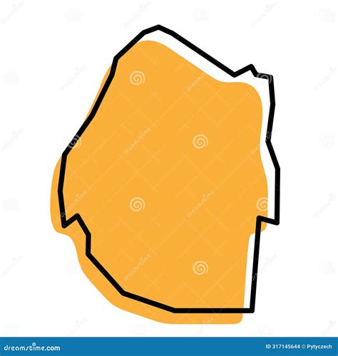 Eswatini Simplified Vector Map Stock Illustration - Illustration of isolated, mbabana: 317145644