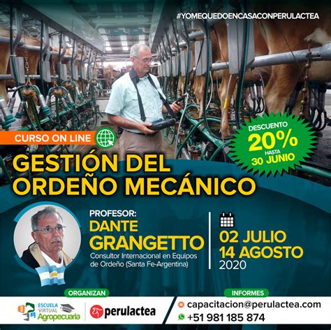 Curso On Line: Gestión del Ordeño Mecánico – Escuela Virtual Agropecuaria
