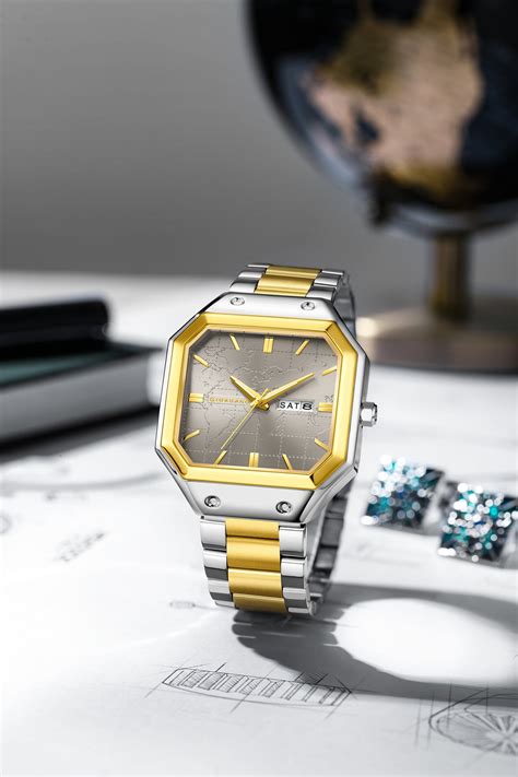 Giordano Premium watch for men – Unique Octagone Case, Stainless Steel