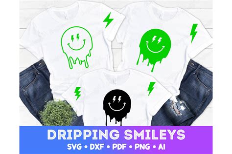Neon Dripping Smiley Face Graphic by craftiversally · Creative Fabrica