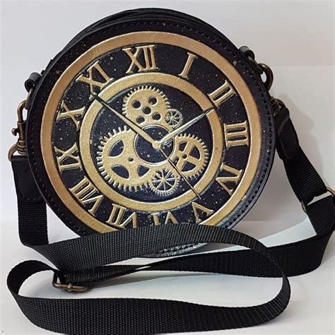 Vintage Clock Round Zip Bag - Little Local Artisan Market