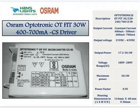 Osram LED Driver - Osram Optotronic Intelligent OTiDALI 15/220-240/1A0 ...