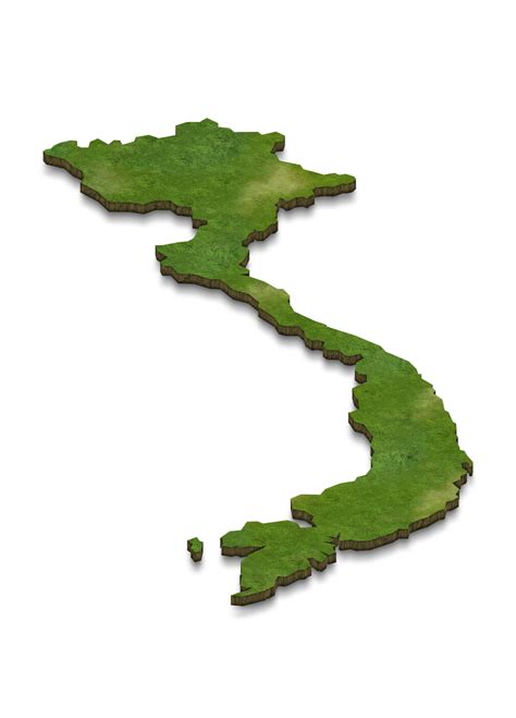 3D map illustration of Vietnam 12375052 PNG