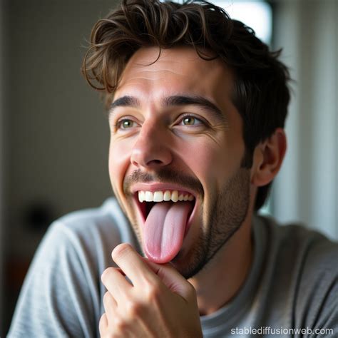 Man Sticking Out Tongue | Stable Diffusion Online
