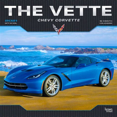 The Vette Chevy Corvette 2021 12 x 12 Inch Monthly Square Wall Calendar ...