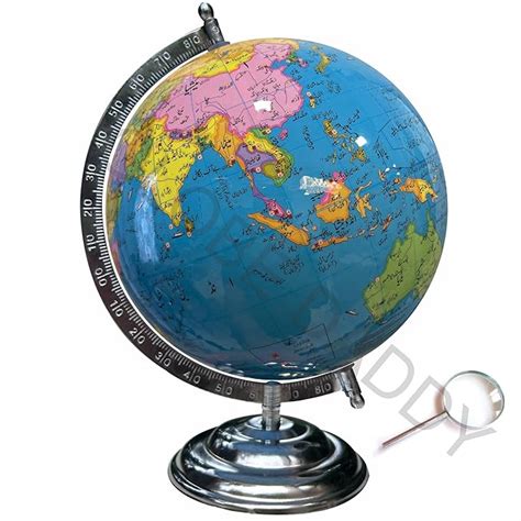 URDU (8 inch) Blue Decorative Rotating World Globe,GLOBE for kids and ...