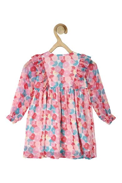 Buy Girls Pink Print Regular Fit Visitwear Dress Online - 792535 ...