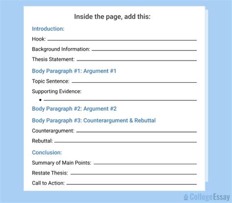 Image result for Argumentative Essay Outline Example